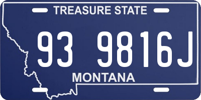 MT license plate 939816J