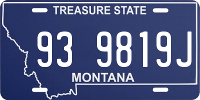 MT license plate 939819J