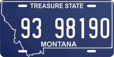 MT license plate 939819O