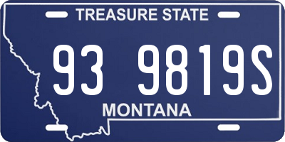 MT license plate 939819S