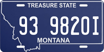MT license plate 939820I