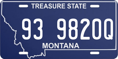 MT license plate 939820Q
