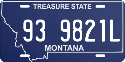 MT license plate 939821L