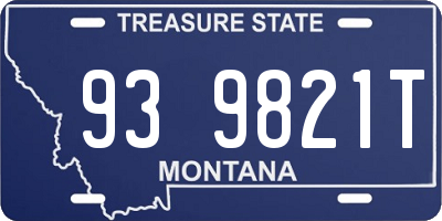 MT license plate 939821T