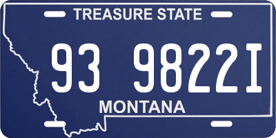 MT license plate 939822I