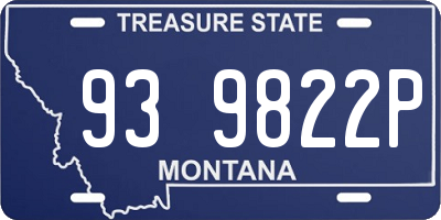 MT license plate 939822P