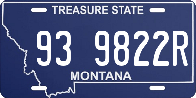 MT license plate 939822R