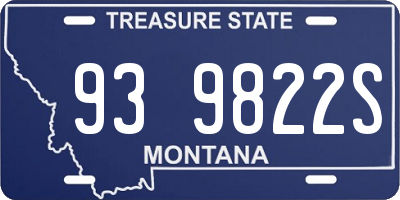 MT license plate 939822S