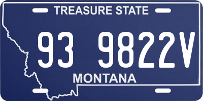 MT license plate 939822V