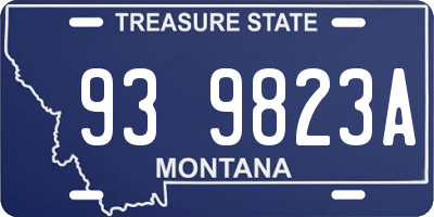 MT license plate 939823A