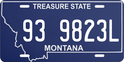 MT license plate 939823L