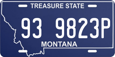 MT license plate 939823P