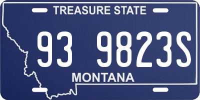 MT license plate 939823S