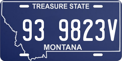 MT license plate 939823V