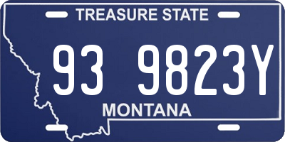 MT license plate 939823Y