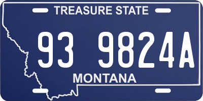 MT license plate 939824A