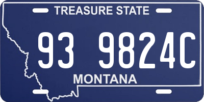 MT license plate 939824C