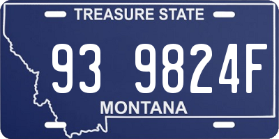 MT license plate 939824F