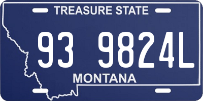 MT license plate 939824L