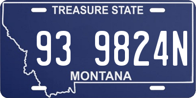MT license plate 939824N