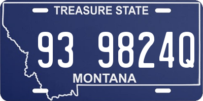 MT license plate 939824Q
