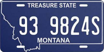 MT license plate 939824S