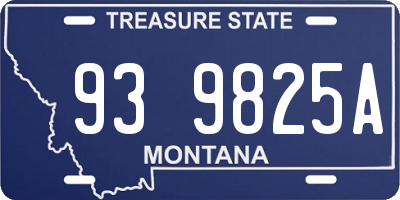 MT license plate 939825A