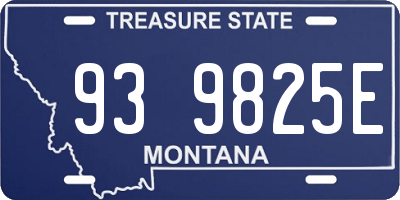 MT license plate 939825E