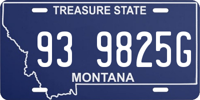 MT license plate 939825G