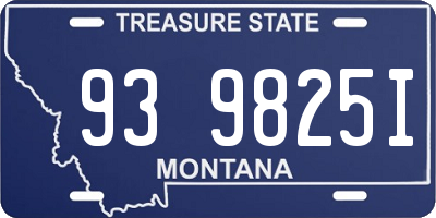 MT license plate 939825I