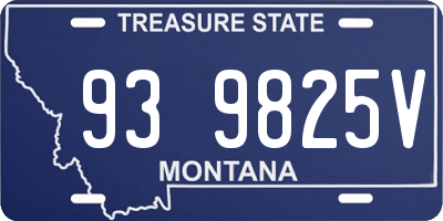 MT license plate 939825V
