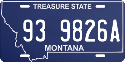 MT license plate 939826A