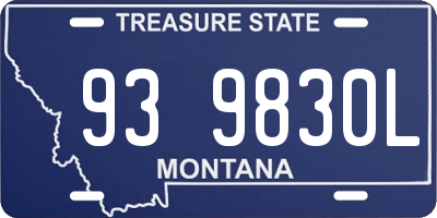 MT license plate 939830L