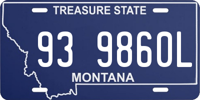 MT license plate 939860L