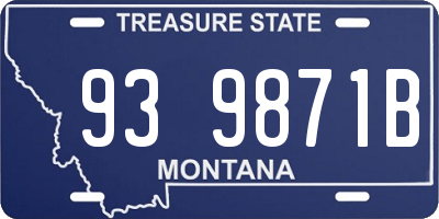 MT license plate 939871B