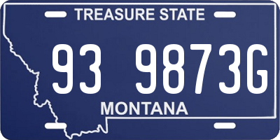 MT license plate 939873G