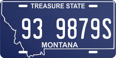 MT license plate 939879S