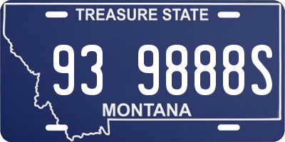 MT license plate 939888S