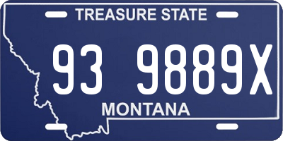 MT license plate 939889X
