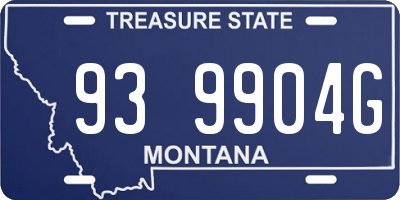 MT license plate 939904G