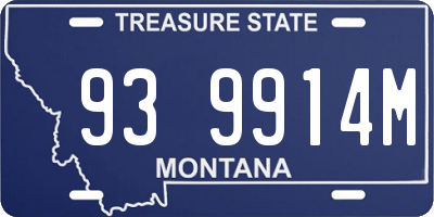 MT license plate 939914M