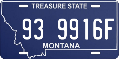 MT license plate 939916F