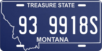 MT license plate 939918S