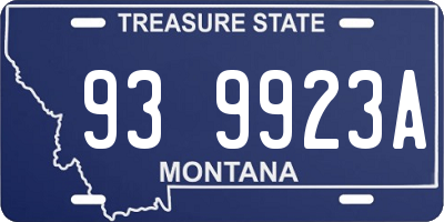 MT license plate 939923A