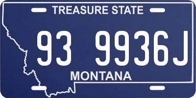 MT license plate 939936J