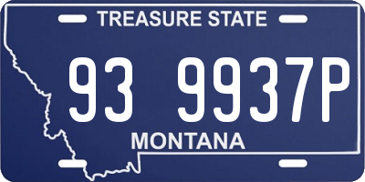MT license plate 939937P
