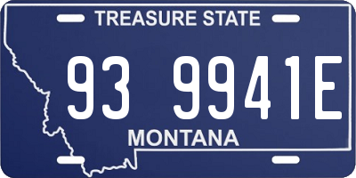 MT license plate 939941E