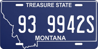 MT license plate 939942S