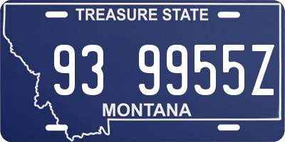 MT license plate 939955Z