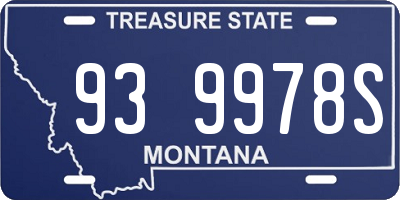 MT license plate 939978S